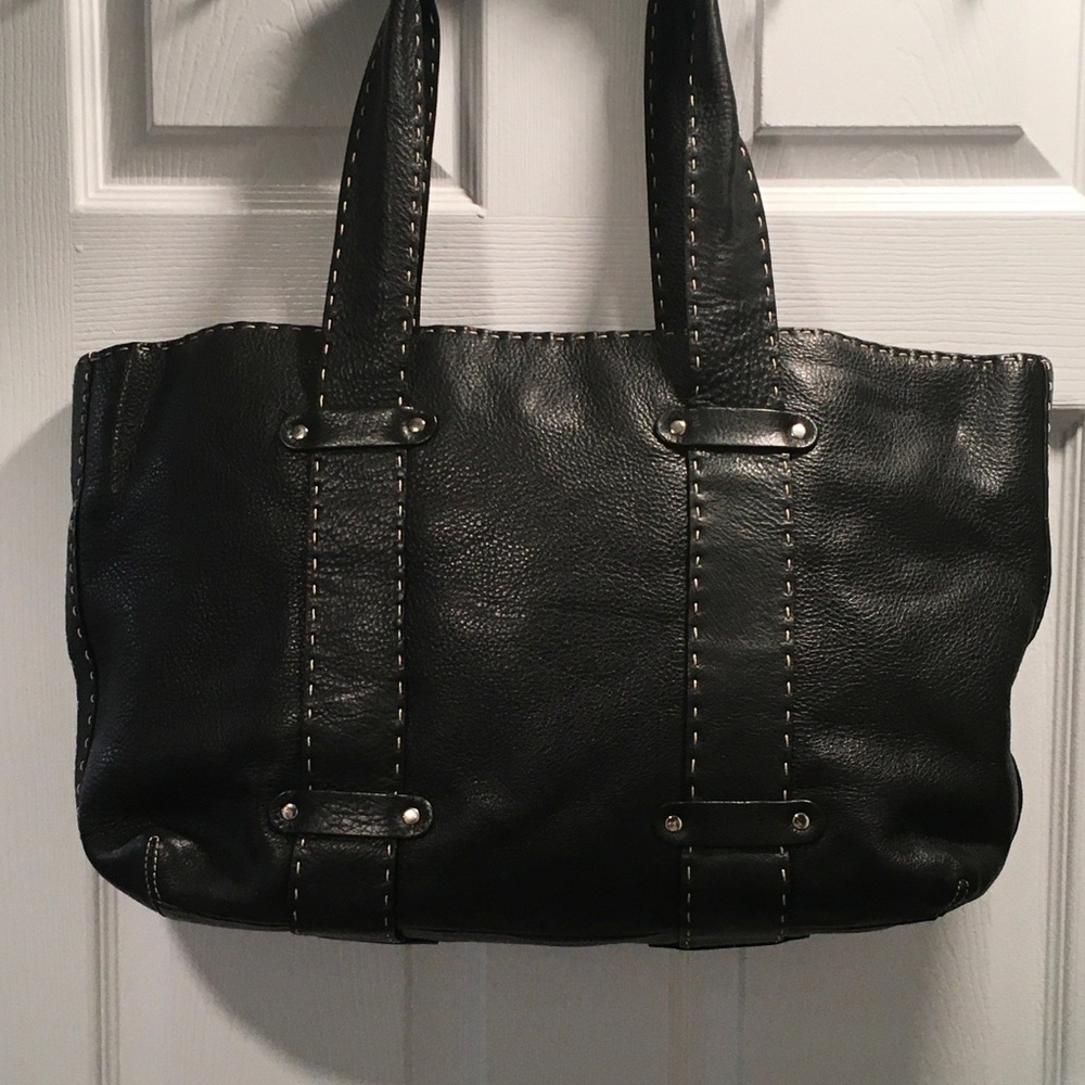 Donald Pliner Black Leather Tote